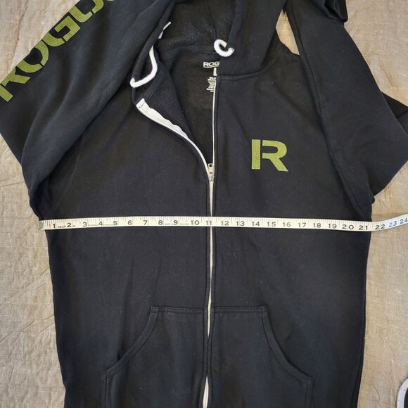 Rogue Stencil Hoodie, Large, Black, Full Zip - Picture 6 of 7
